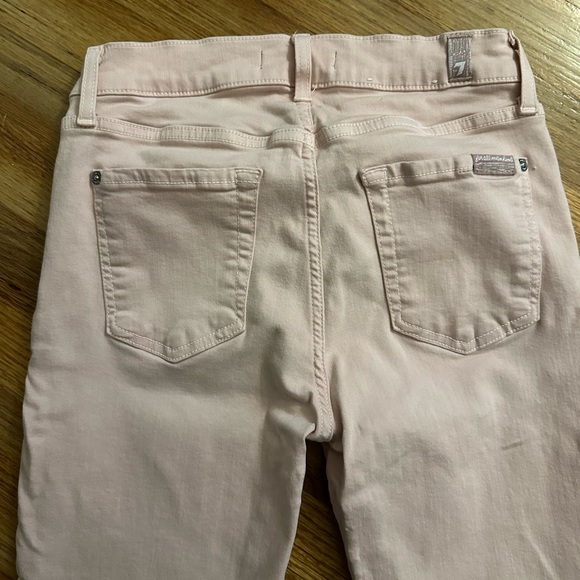 Blush Pink Stretchy Skinny Jeans | 7 for all Mankind | size 26 - Picture 7 of 7
